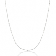 Roestvrij stalen (RVS) Stainless steel kettingen ball Silver