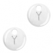 Basic Quality metalen bedels initial Y Antiek zilver (nikkelvrij)