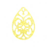 Resin hangers druppel barok Sunshine yellow