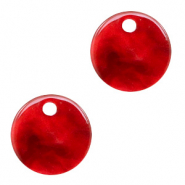 Resin hangers rond 12mm Cherry red