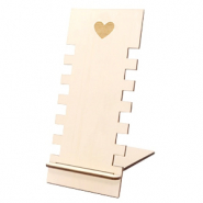 Sieraad display Bamboe "Heart" Natural (natuurlijke kleur van het Bamboe )