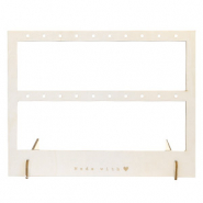 Sieraad display Bamboe voor oorbellen 2 rijen "made with ♥" Natural (natuurlijke kleur van het Bamboe)