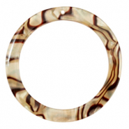 Resin hangers rond 35mm Incense beige pearl