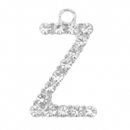 Basic quality metalen bedels strass initial Z Antiek zilver