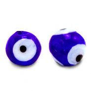 6 mm glaskralen Evil Eye Cobalt blue