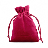 Sieraad zakje velvet Port red