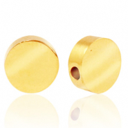 Roestvrij stalen (RVS) Stainless steel kralen rond 8mm Goud