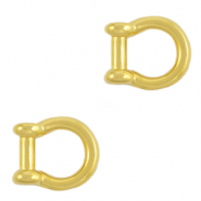 Bedels DQ metaal tussenstuk ring Goud (nikkelvrij)