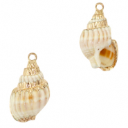 Schelp hangers specials Wulk Creamy white-gold