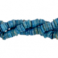 Schelp kralen disc 7mm Evening blue