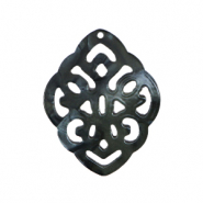 Resin hangers barok ruit Black