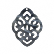 Resin hangers barok ruit Jeans blue