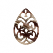 Resin hangers barok druppel Mixed brown