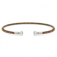C.U.S® sieraden bangle armband Brown-silver