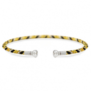 C.U.S® sieraden bangle armband Yellow-black-silver