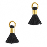 Kwastjes 0.7cm Gold-black