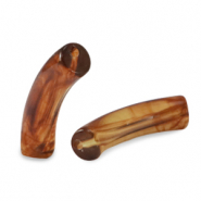 Acryl kralen tube Topaz brown