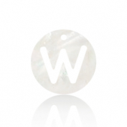 Schelp hangers specials letter W White (natuurlijke kleur)