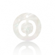 Schelp hangers specials letter O White (natuurlijke kleur)