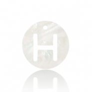 Schelp hangers specials letter H White (natuurlijke kleur)