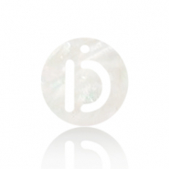 Schelp hangers specials letter D White (natuurlijke kleur)