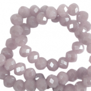 Top Facet kralen 6x4 mm disc Lavender fog-pearl shine coating