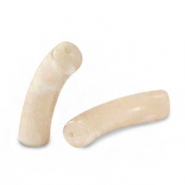 Acryl kralen tube Caramel beige marble