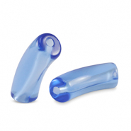 Acryl tube kralen Carolina blue