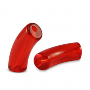 Acryl tube kralen Red