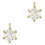 Brass TQ metaal bedels zirkonia Gold