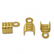 Roestvrij stalen (RVS) Stainless steel onderdelen veterklemmen Gold