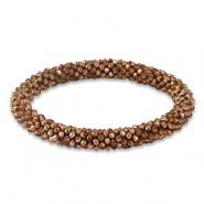 Top facet armband Copper brown