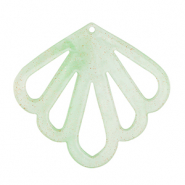 Resin hangers schelp Mint green