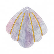Resin hangers schelp Purple