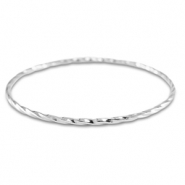 Roestvrij stalen (RVS) stainless steel armbanden twisted Silver