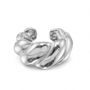 Roestvrij stalen (RVS) Stainless steel ringen twisted Silver