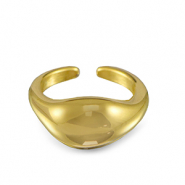 Roestvrij stalen (RVS) Stainless steel ringen druppel Gold