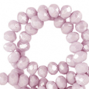 Top Facet kralen 4x3 mm disc Sweet lilac purple-pearl shine coating