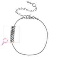 Roestvrij stalen (RVS) Stainless steel armbanden Silver