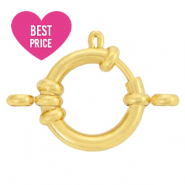 Roestvrij stalen (RVS) Stainless steel onderdelen boeislot 10mm met oogjes Goud