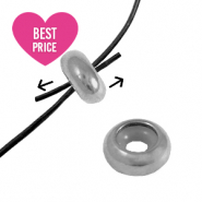 Roestvrij stalen (RVS) Stainless steel onderdelen smart bead stopper 10x4mm Silver