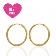 Roestvrij stalen (RVS) Stainless steel oorbellen creolen 13mm Gold