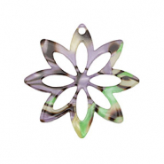 Resin hangers bloem Multicolor purple-green
