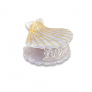 Haaraccessoires haarklem schelp Lilac-gold