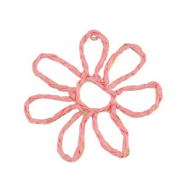 Raffia hanger bloem 55mm Light pink
