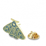 Pins nachtvlinder Green-blue-gold