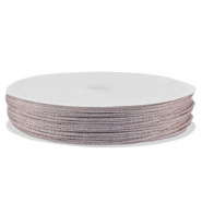 Macram&eacute; draad gevlochten 1mm Light purple metallic
