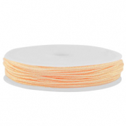 Macram&eacute; draad gevlochten 1mm Peach metallic