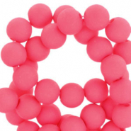 6 mm acryl kralen Neon pink