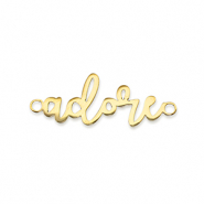 Roestvrij stalen (RVS) Stainless steel bedels tussenstuk ''adore'' Gold